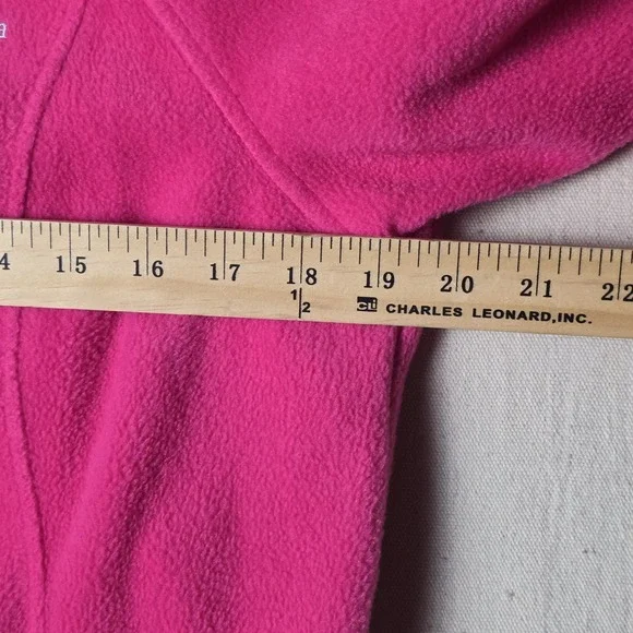 Columbia Fleece Jacket Women's L Pink Zip-Up Winter Warm Embroidered Logo Cozy - Picture 4 of 9